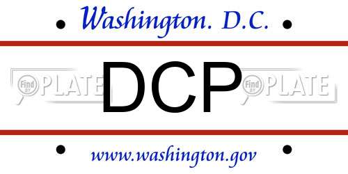 DCP District Of Columbia License Plate