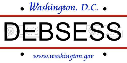 DEBSESS District Of Columbia License Plate