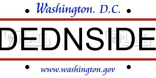 DEDNSIDE District Of Columbia License Plate