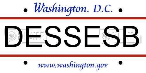 DESSESB District Of Columbia License Plate