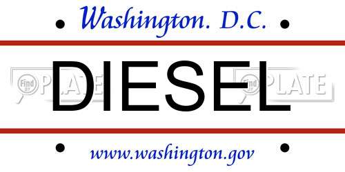DIESEL District Of Columbia License Plate