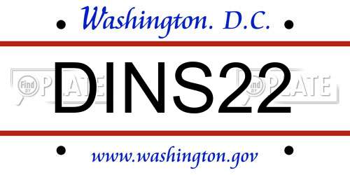 DINS22 District Of Columbia License Plate