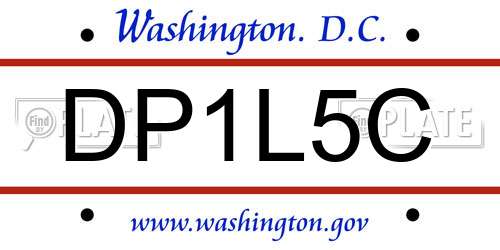 DP1L5C District Of Columbia License Plate