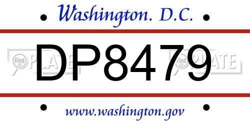 DP8479 District Of Columbia License Plate