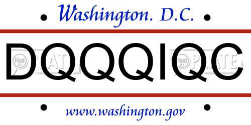 DQQQIQC District Of Columbia License Plate