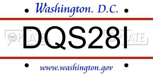 DQS28I District Of Columbia License Plate