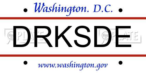 DRKSDE District Of Columbia License Plate