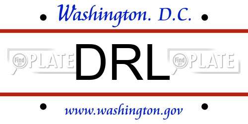 DRL District Of Columbia License Plate