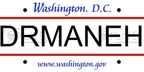 DRMANEH District Of Columbia License Plate