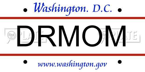 DRMOM District Of Columbia License Plate