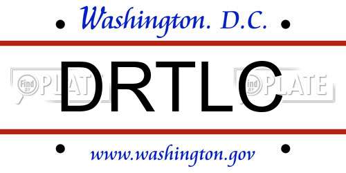 DRTLC District Of Columbia License Plate