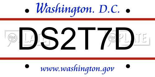 DS2T7D District Of Columbia License Plate