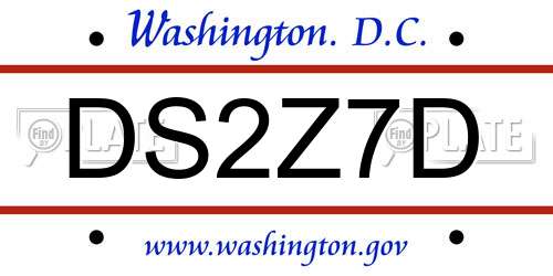 DS2Z7D District Of Columbia License Plate