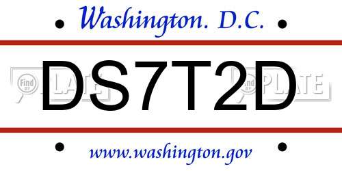DS7T2D District Of Columbia License Plate