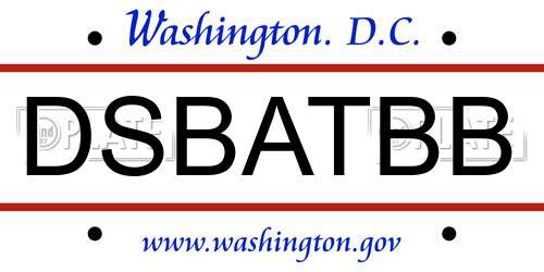 DSBATBB District Of Columbia License Plate