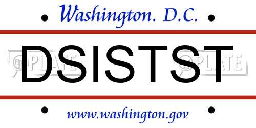 DSISTST District Of Columbia License Plate