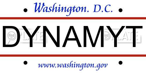 DYNAMYT District Of Columbia License Plate