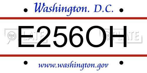 E256OH District Of Columbia License Plate