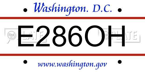 E286OH District Of Columbia License Plate
