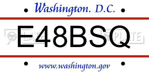 E48BSQ District Of Columbia License Plate