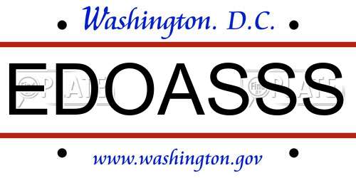 EDOASSS District Of Columbia License Plate