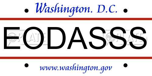 EODASSS District Of Columbia License Plate