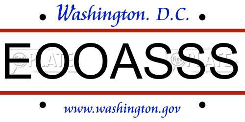 EOOASSS District Of Columbia License Plate