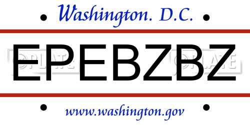 EPEBZBZ District Of Columbia License Plate