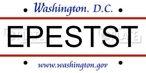 EPESTST District Of Columbia License Plate