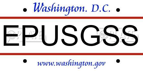 EPUSGSS District Of Columbia License Plate