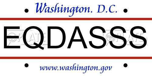 EQDASSS District Of Columbia License Plate