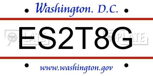 ES2T8G District Of Columbia License Plate