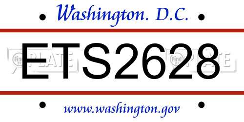 ETS2628 District Of Columbia License Plate