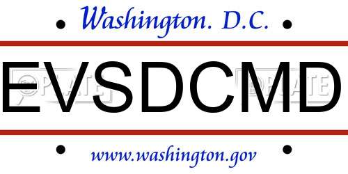 EVSDCMD District Of Columbia License Plate