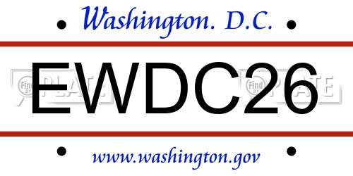 EWDC26 District Of Columbia License Plate