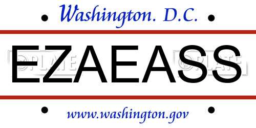 EZAEASS District Of Columbia License Plate