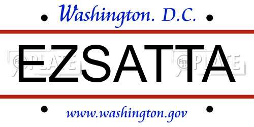EZSATTA District Of Columbia License Plate