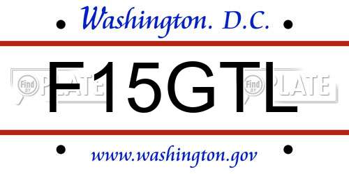 F15GTL District Of Columbia License Plate