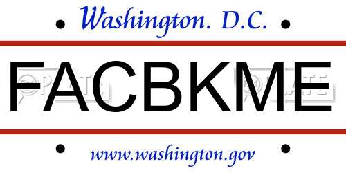 FACBKME District Of Columbia License Plate