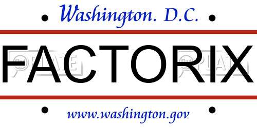 FACTORIX District Of Columbia License Plate