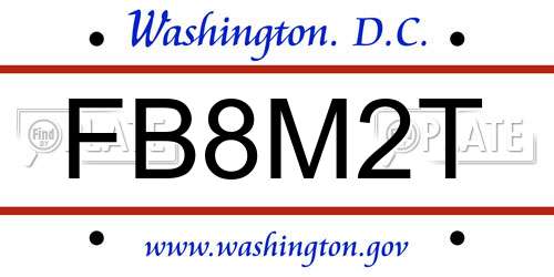 FB8M2T District Of Columbia License Plate