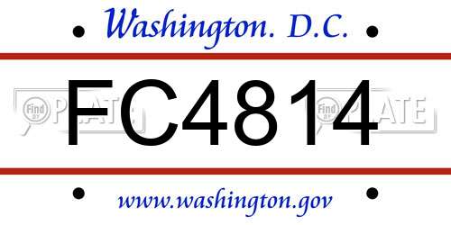FC4814 District Of Columbia License Plate