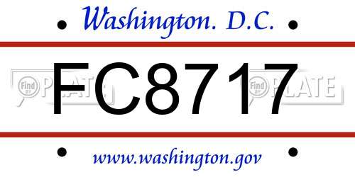 FC8717 District Of Columbia License Plate