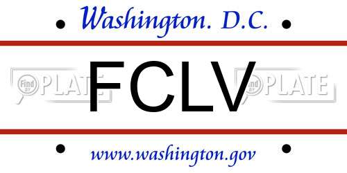 FCLV District Of Columbia License Plate
