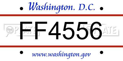 FF4556 District Of Columbia License Plate