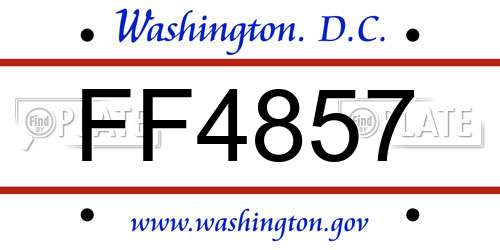 FF4857 District Of Columbia License Plate