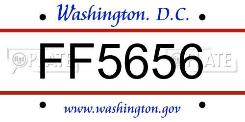 FF5656 District Of Columbia License Plate