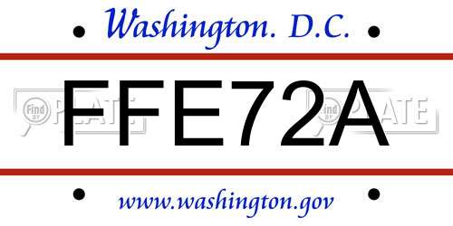 FFE72A District Of Columbia License Plate