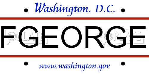 FGEORGE District Of Columbia License Plate
