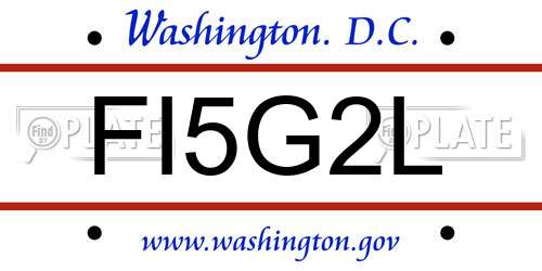 FI5G2L District Of Columbia License Plate